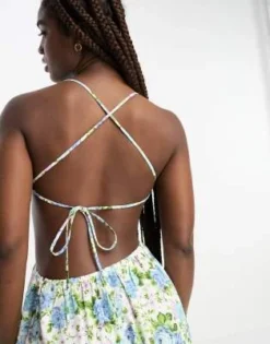 The Frolic - Vestito Al Polpaccio Asimmetrico A Fiori Vintage Con Cut-out -Vendite ASOS Maternity || RIVER ISLAND || Monki 204562548 3