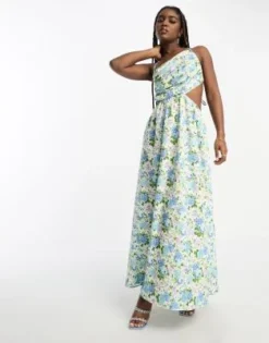 The Frolic - Vestito Al Polpaccio Asimmetrico A Fiori Vintage Con Cut-out -Vendite ASOS Maternity || RIVER ISLAND || Monki 204562548 4