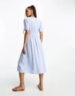 Pieces - Vestito Midi Blu Con Bottoni -Vendite ASOS Maternity || RIVER ISLAND || Monki 204576407 4