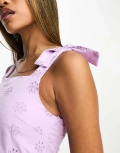 Threadbare - Vestito Midi A Balze In Pizzo Sangallo Lilla -Vendite ASOS Maternity || RIVER ISLAND || Monki 204607177 3