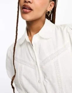 Nobody's Child - Collective Jessie - Vestito Midi In Pizzo Color Porcellana Con Cintura -Vendite ASOS Maternity || RIVER ISLAND || Monki 204640583 3