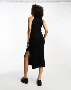 ASOS DESIGN - Vestito Midi Senza Maniche In Maglia Nero Con Collo Alto -Vendite ASOS Maternity || RIVER ISLAND || Monki 204642362 4
