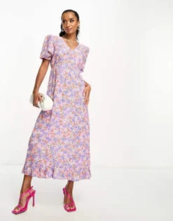 Nobody's Child Petite - Delilah - Vestito Da Giorno Midi A Fiori Misti -Vendite ASOS Maternity || RIVER ISLAND || Monki 204642987 4