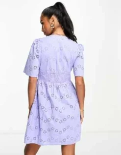 Nobody's Child Petite - Mietta - Vestito Corto In Pizzo Blu Pervinca -Vendite ASOS Maternity || RIVER ISLAND || Monki 204643306 2