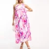 Mamalicious Maternity - Vestito Midi Senza Maniche A Fiori Rosa