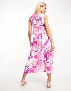 Mamalicious Maternity - Vestito Midi Senza Maniche A Fiori Rosa -Vendite ASOS Maternity || RIVER ISLAND || Monki 204657955 4