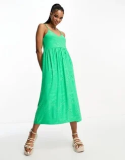 Vero Moda - Vestito Midi A Canottiera In Pizzo Verde