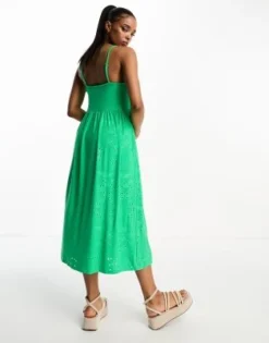 Vero Moda - Vestito Midi A Canottiera In Pizzo Verde -Vendite ASOS Maternity || RIVER ISLAND || Monki 204658748 4