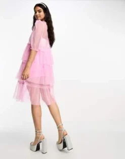 Monki - Vestito Midi In Tulle Rosa A Strati -Vendite ASOS Maternity || RIVER ISLAND || Monki 204681348 3