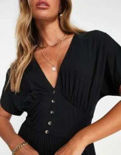 ASOS DESIGN - Vestito Midi Da Giorno Nero Con Bottoni -Vendite ASOS Maternity || RIVER ISLAND || Monki 204703777 3