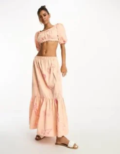 ASOS DESIGN - Vestito Midi 2 In 1 Con Scollo Rotondo Elasticizzato E Motivo Marino Stampato -Vendite ASOS Maternity || RIVER ISLAND || Monki 204715725 4