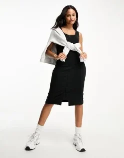 Vero Moda - Aware - Vestito Midi Nero Con Bottoni