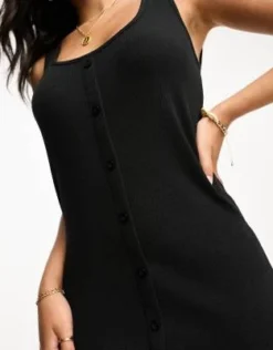 Vero Moda - Aware - Vestito Midi Nero Con Bottoni -Vendite ASOS Maternity || RIVER ISLAND || Monki 204821874 3