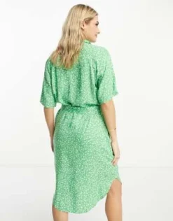 Monki - Vestito Camicia Midi Allacciato In Vita Verde Fiore Di Campo -Vendite ASOS Maternity || RIVER ISLAND || Monki 204823832 3