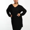 Vero Moda Curve - Vestito Corto A Maniche Lunghe Plissé Nero