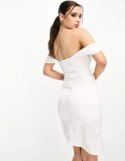 Jaded Rose Petite - Vestito Corto Stile Corsetto A Spalle Scoperte Color Avorio -Vendite ASOS Maternity || RIVER ISLAND || Monki 204891606 4