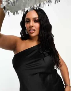 Anaya Plus - Vestito Midi Monospalla Nero -Vendite ASOS Maternity || RIVER ISLAND || Monki 204902603 3