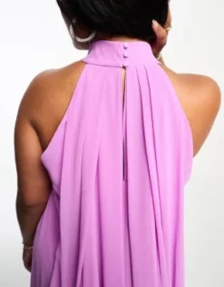 ASOS Edition Curve - Vestito Lungo In Chiffon Viola Senza Maniche -Vendite ASOS Maternity || RIVER ISLAND || Monki 204954566 4