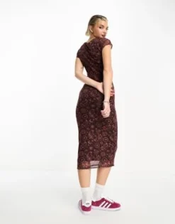 Daisy Street - Vestito Midi Stile Grunge Marrone Cachemire -Vendite ASOS Maternity || RIVER ISLAND || Monki 205013497 3