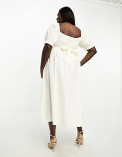 Nobody's Child Plus - Ginger - Vestito Babydoll Midi Color Crema -Vendite ASOS Maternity || RIVER ISLAND || Monki 205085089 3