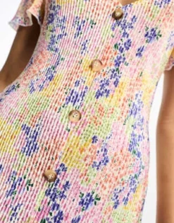 ASOS DESIGN - Vestito Midi Plissé Con Stampa A Fiorellini E Bottoni -Vendite ASOS Maternity || RIVER ISLAND || Monki 205215799 3