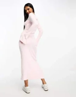 ASOS DESIGN - Vestito Midi Soffice Rosa Confetto Con Maniche Svasate E Scollo Rotondo -Vendite ASOS Maternity || RIVER ISLAND || Monki 205231756 3