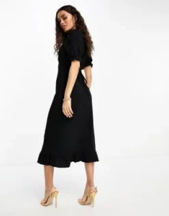 Nobody's Child Petite - Delilah - Vestito Midi Nero -Vendite ASOS Maternity || RIVER ISLAND || Monki 205234006 3