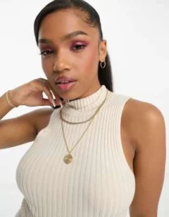 Stradivarius - Vestito In Maglia Accollato écru -Vendite ASOS Maternity || RIVER ISLAND || Monki 205287594 3