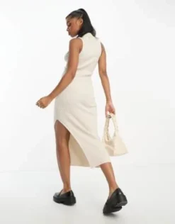 Stradivarius - Vestito In Maglia Accollato écru -Vendite ASOS Maternity || RIVER ISLAND || Monki 205287594 4