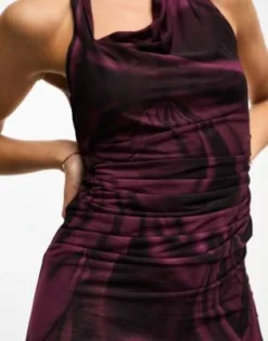 ASOS DESIGN - Vestito Midi A Portafoglio Asimmetrico Con Stampa Effetto Macchia -Vendite ASOS Maternity || RIVER ISLAND || Monki 205327067 3