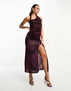 ASOS DESIGN - Vestito Midi A Portafoglio Asimmetrico Con Stampa Effetto Macchia -Vendite ASOS Maternity || RIVER ISLAND || Monki 205327067 4